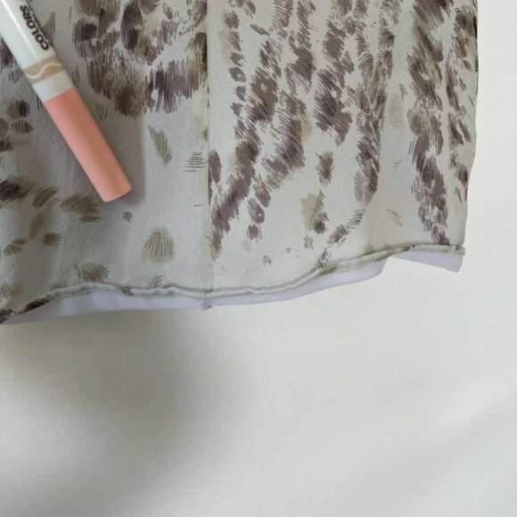 Lafayette 148 New York Womens Light Mint Paisley 100% Silk Button Up Shirt14 - Picture 6 of 9